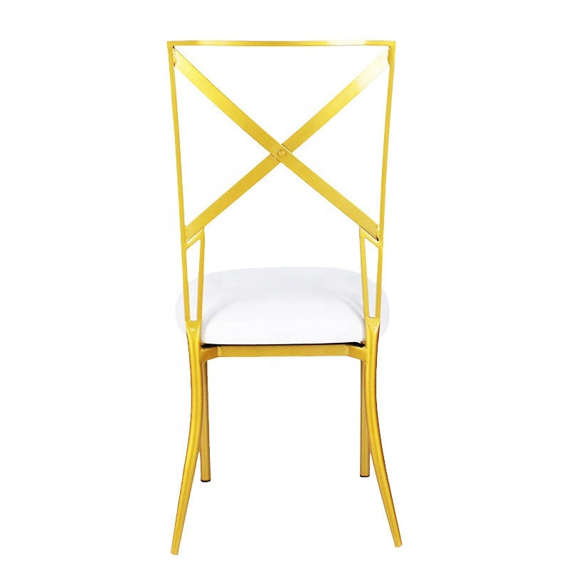 Gold and white Chameleon Chair used chiavari chairs for sale cheap wedding chairs rentals