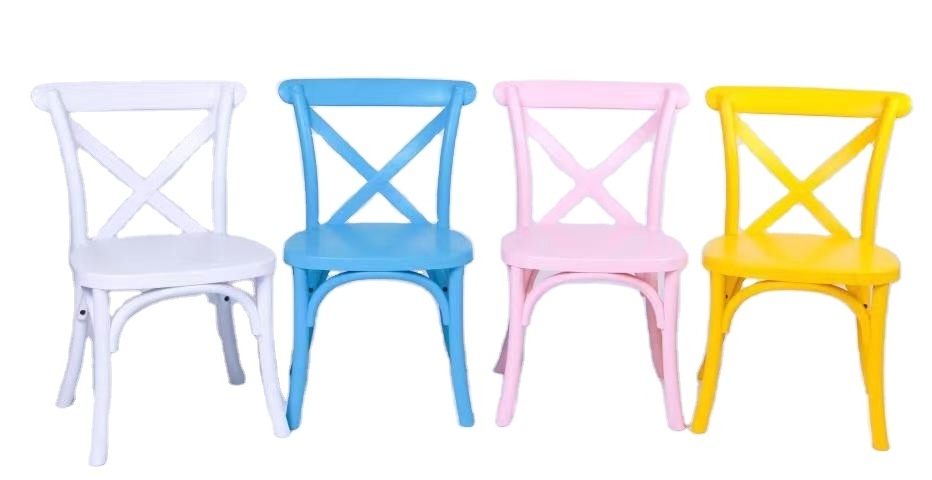 Tiffany Modern Resin Chair Set for Kids Clear Plastic Study Table and Chair for Wedding Dining and Hotel Events