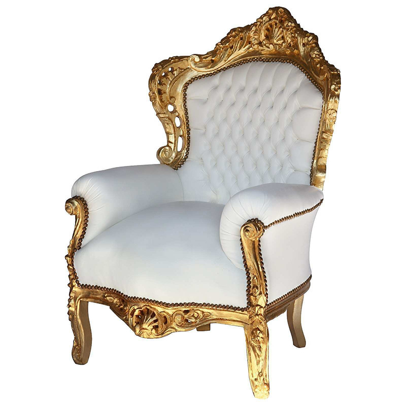 Modern High Back Wedding King Throne Chair Antique Style for Bride and Groom for Hotel Villa Dining Furniture Rental