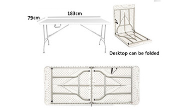 cheap folding plastic round and rectangle banquet tables with tablecloth cover for sale