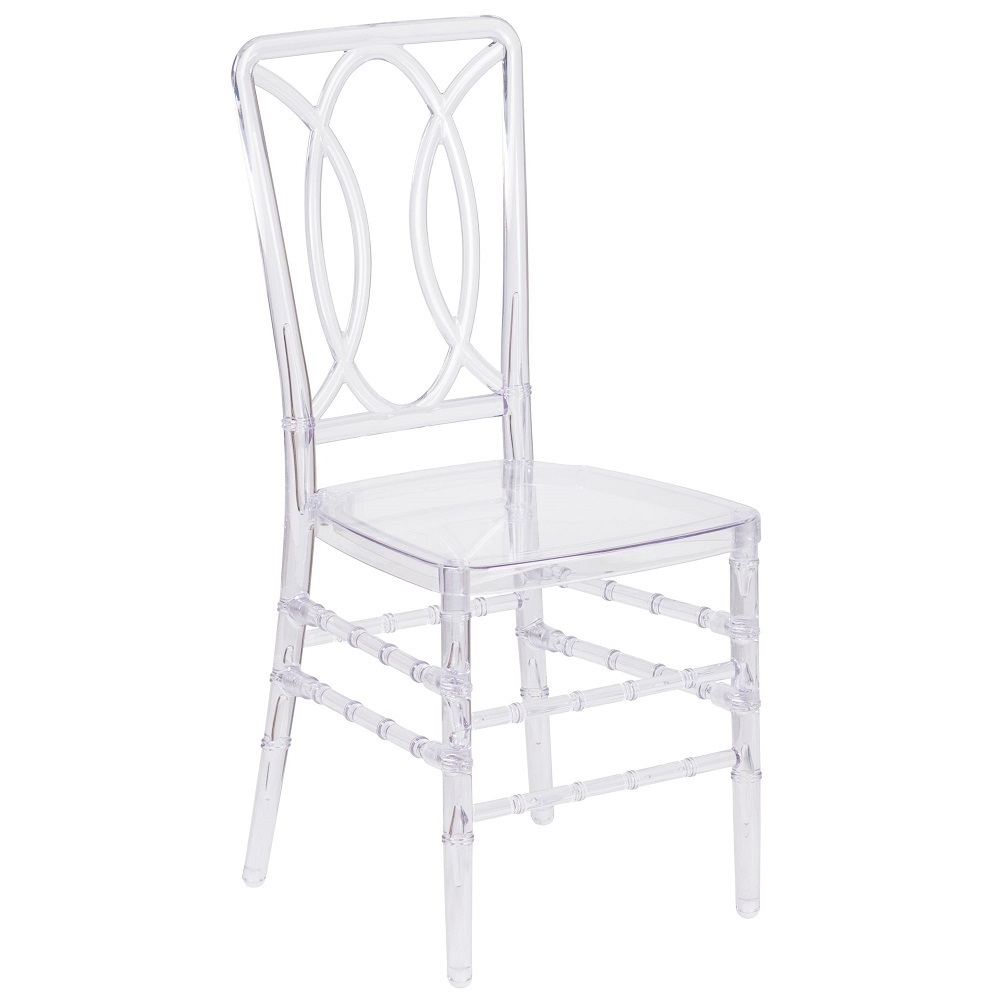 clear plastic resin chivari tiffany transparent chair for wedding