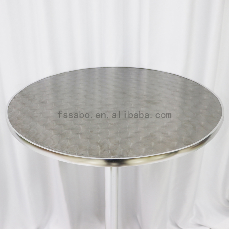 Wholesale sliver High Quality Top Banquet Party Round Bar Folding Cocktail Tables for Events used bar table  for events wedding