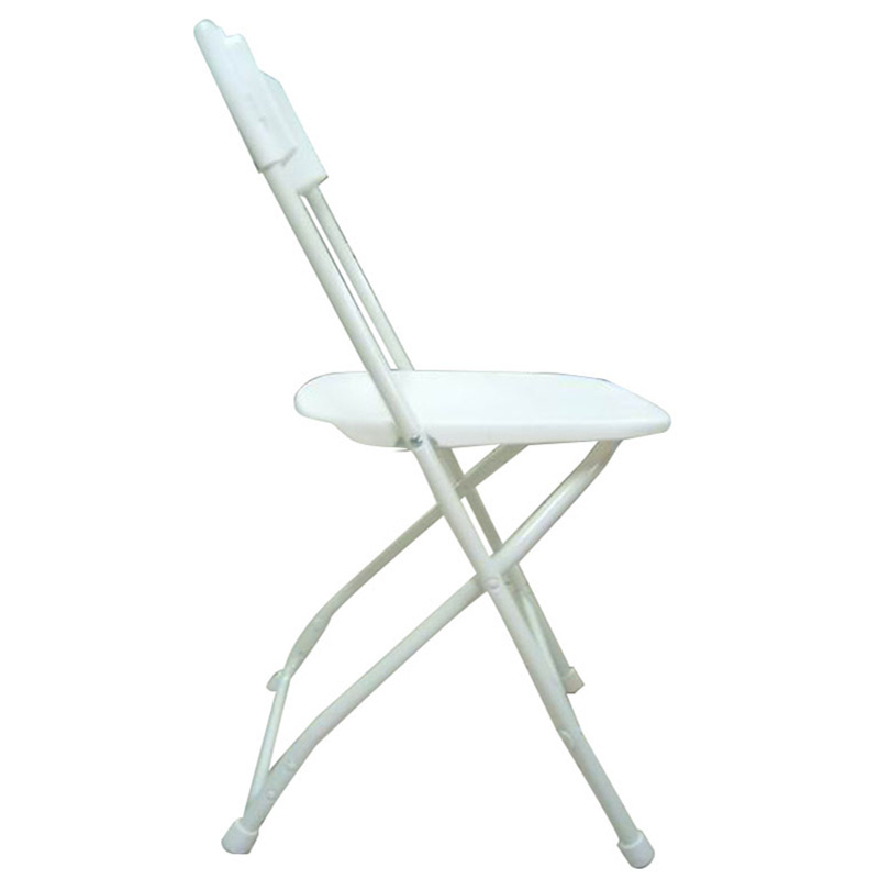 Wholesale White Polypropylene Chair Outdoor Portable Plastic Folding Chair With Aluminum Legs