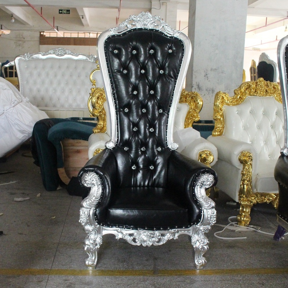 canada black wedding chaire king queen lion throne chair bride and groom wedding chair for sale