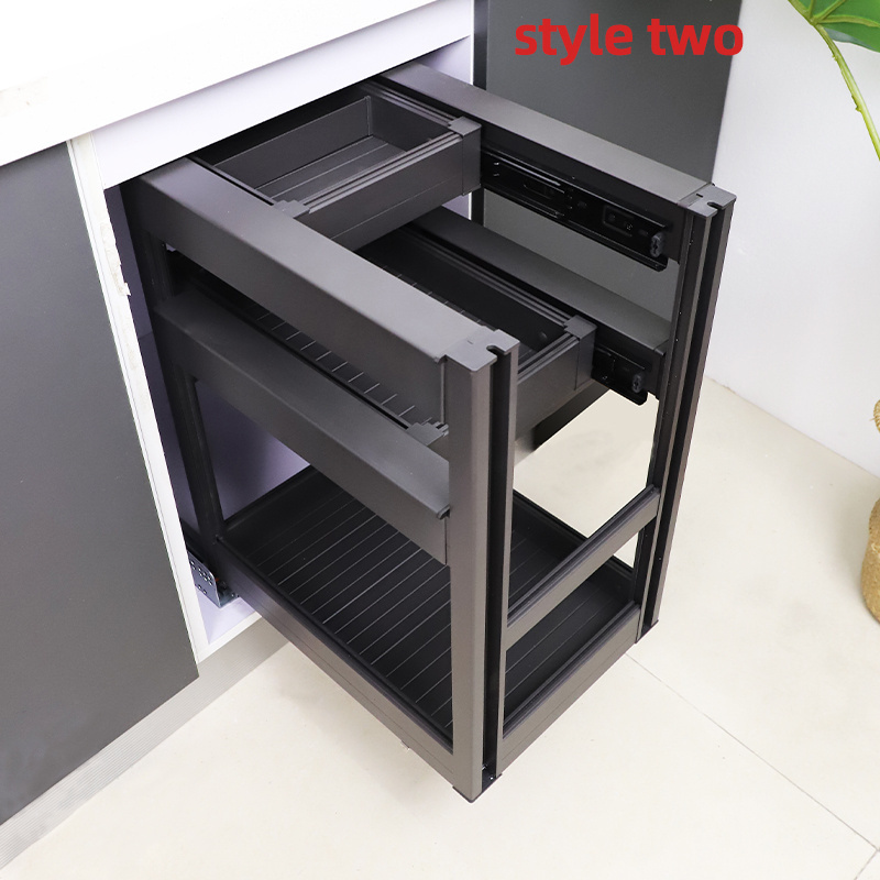 Hot Selling Organizer Drawer 2 Tier Kitchen Cabinet Pull Out Basket