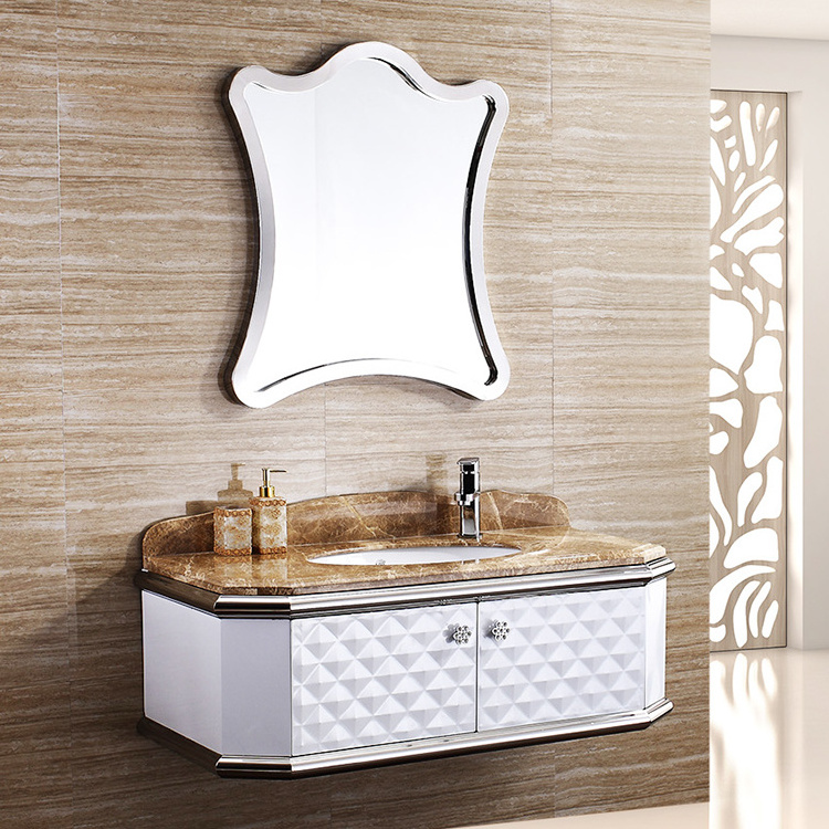 2021 New Modern Design Stainless Steel Bathroom Vanity Cabinet With Sink