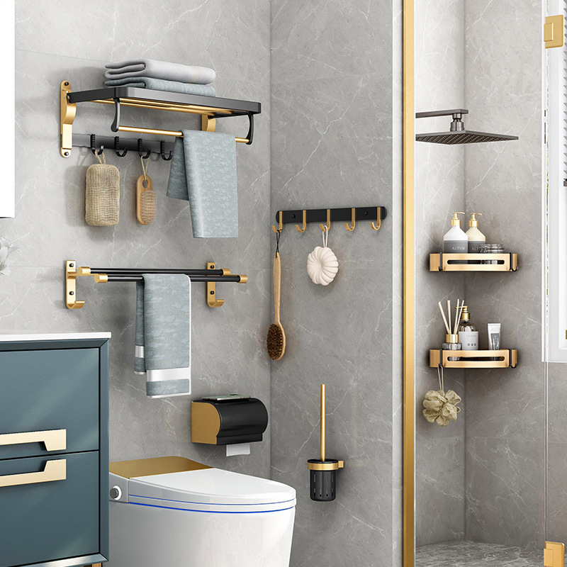 Luxury Toilet Corner Shower Caddy Hanging Gold Shower Caddy Shower Caddy Shelf Stainless Steel Bathroom Accessories Sets