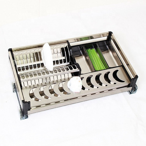 #GFR-983  Soft close kitchen pantry storage cabinet pull out dish drying rack