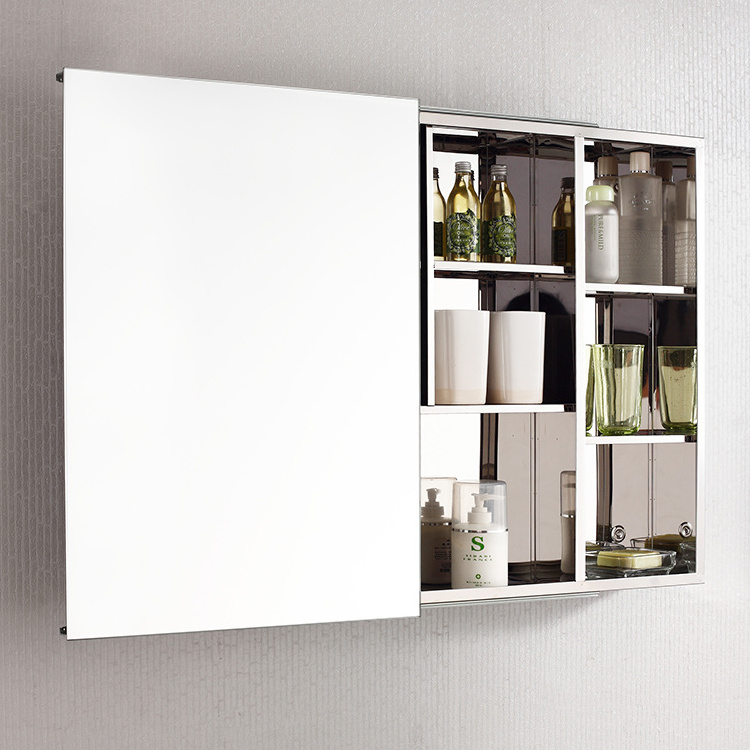 Three Doors Bathroom Medicine Cabinet With Mirror Sliding Door Bathroom Cabinet Mirror Cabinet 7094