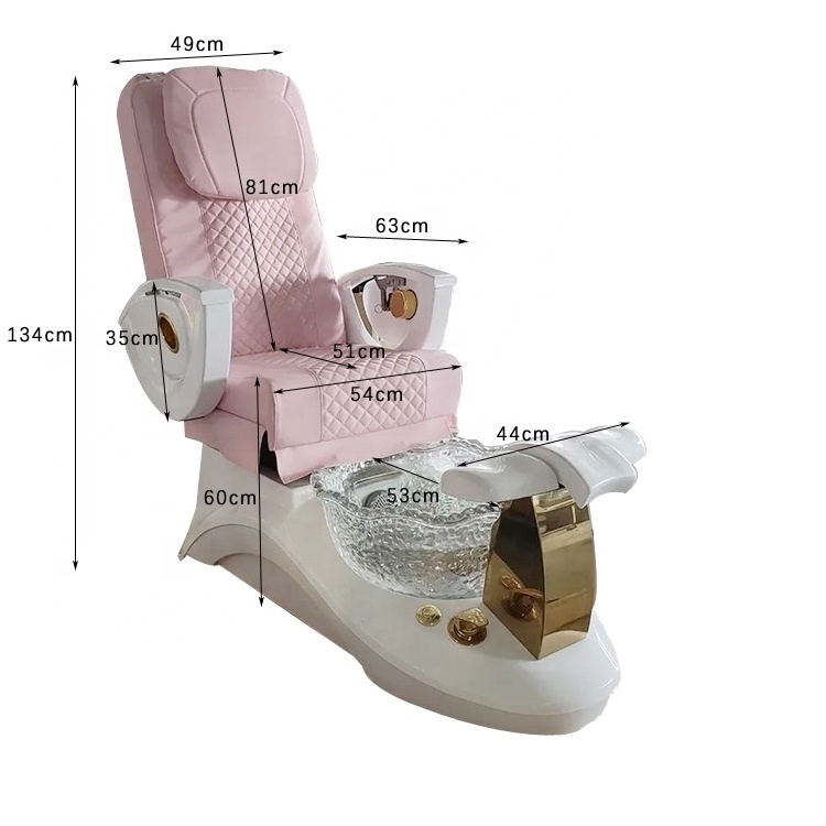 Beauty pink salon chairs salon furniture salon chair Modern manicure Electric massage Pedicure chairs luxury pink sets