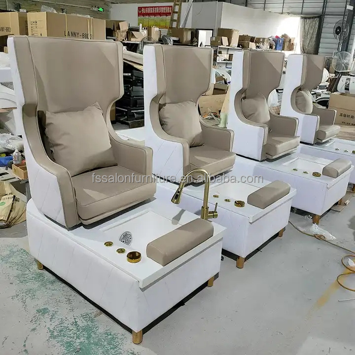 2023 Luxury new comfortable massage pedicure spa chair with foor spa sink for beauty salon