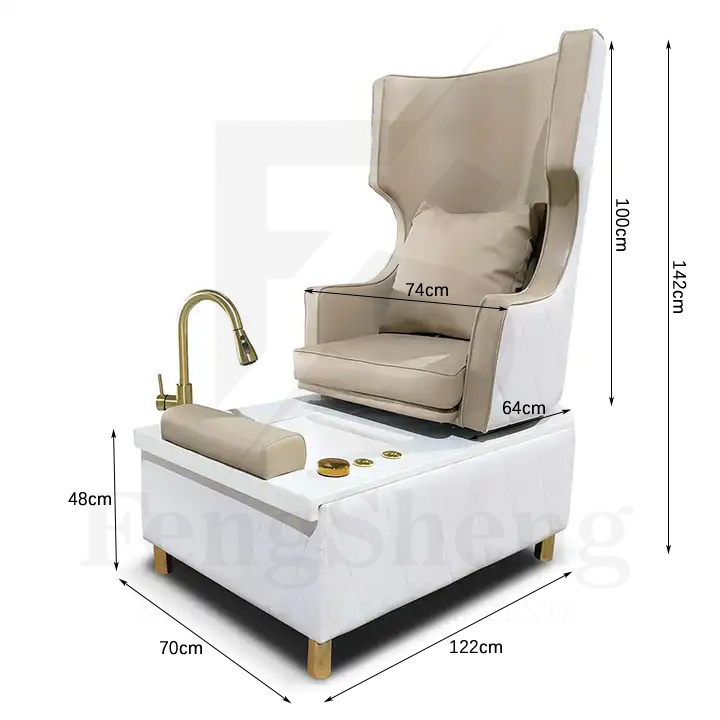 2023 Luxury new comfortable massage pedicure spa chair with foor spa sink for beauty salon