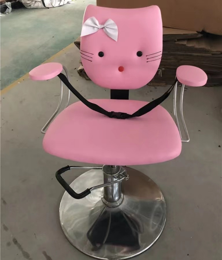 Pink Kids Salon Furniture salon kids chair Barbershop Hairdressing Kids Barber Chair Baby Salon Chair