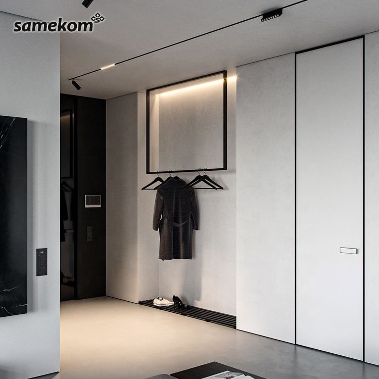 Customized Design Invisible Door Trimless Aluminum Wood Door