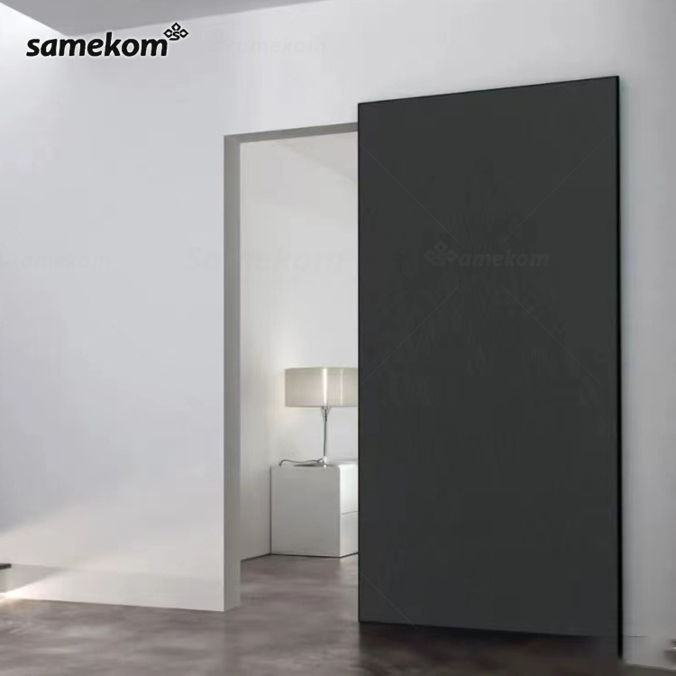 Modern black steel frame glass barn door Interior door Whole sets