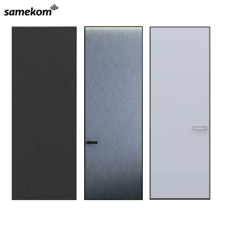 Durable and Stylish frameless door aluminum wood apartment front security suppliers modern white interior design bedroom doors