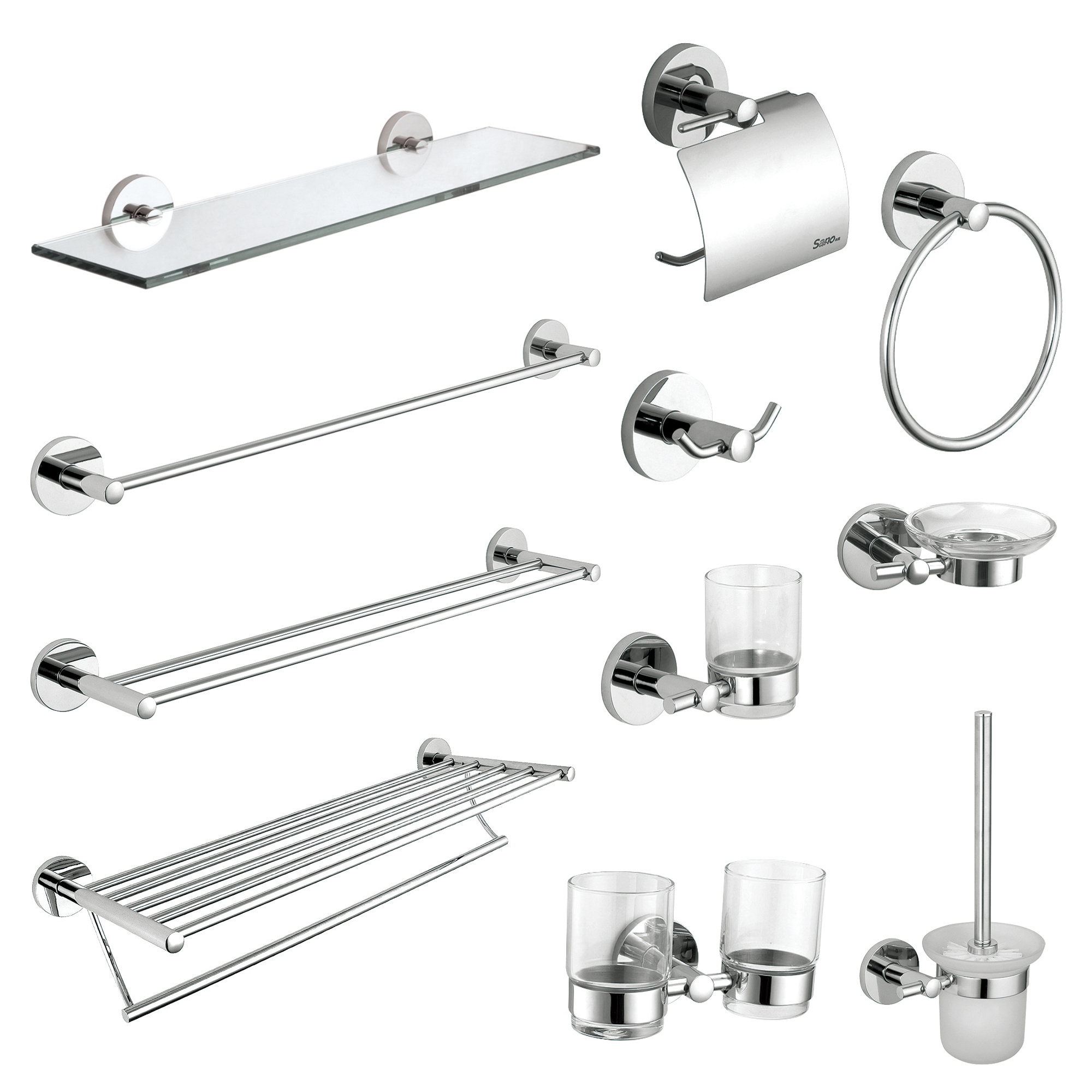 New Hotel  toilet shower bathroom accessories stainless steel304 bathroom sets