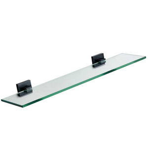 Manufacturer Bathroom Glass Shelf Wall Mounted Stainless Steel Shower Bath Single Glass Shelf