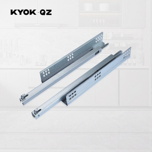 10~24 Inches Stainless Steel Buffer Slide Rail Bottom Damping Telescopic Drawer Slide Rebound Track