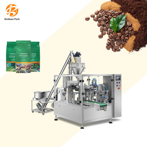 Automatic Plastic Premade Stand up zipper bag filling packaging Coconut Chocolate tea Flour Cocoa Coffee Powder Packing Machine