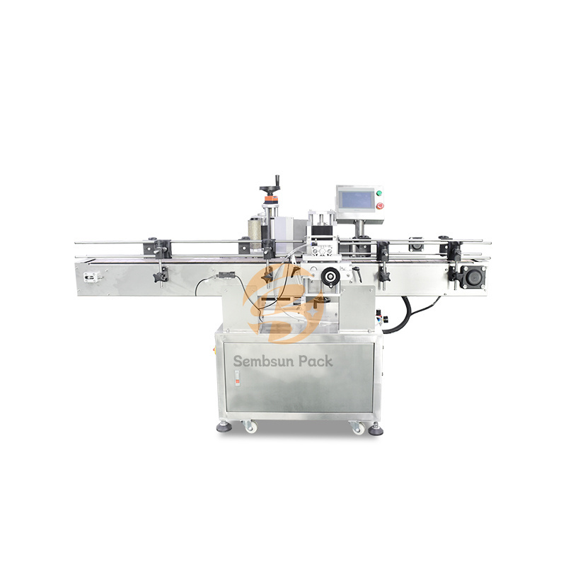 Fully Automatic Flat Bottle Automatic Labeling Machine Label Mini For Dress Bucket Shipping Printing Labeling Machines