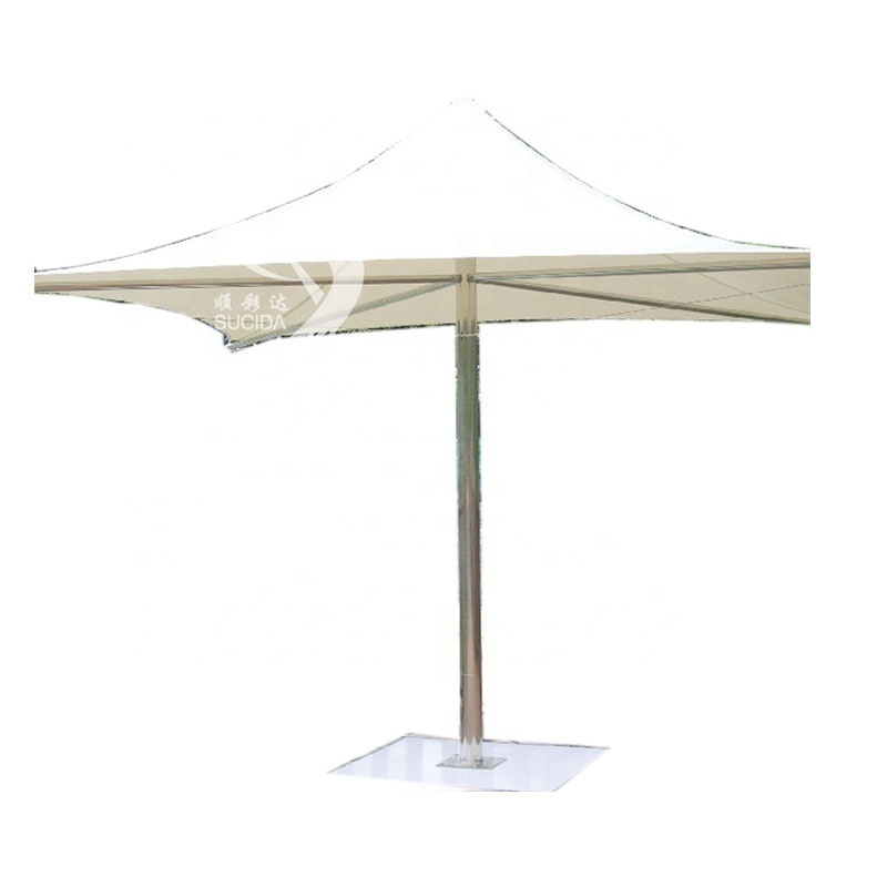 Heavy Outdoor Anti wind Stainless-steel Membrane Structure Umbrella