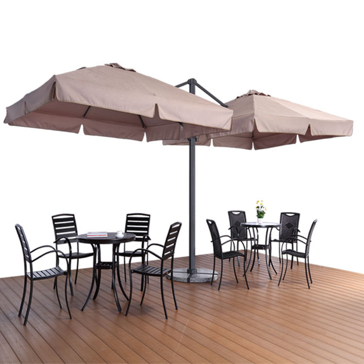 3x3m Waterproof Double Sided Coffee Shop Mini Patio Umbrella