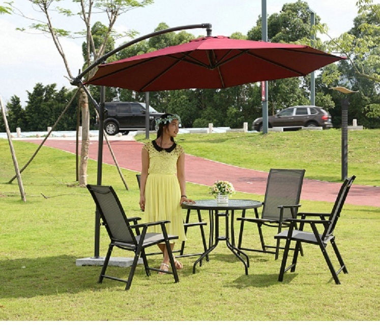 Outdoor  Iron Coffee Shop Hanging Banana  Umbrella