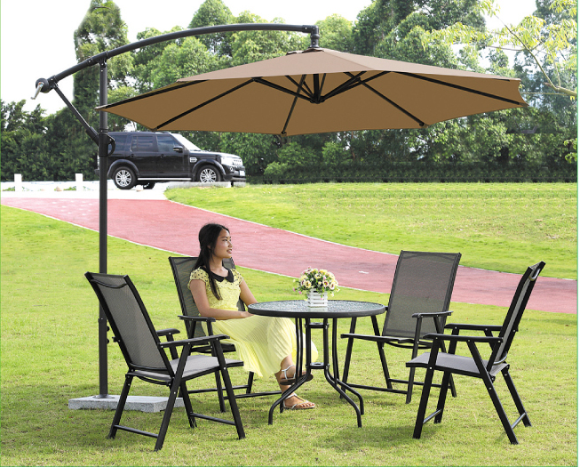 Outdoor  Iron Coffee Shop Hanging Banana  Umbrella