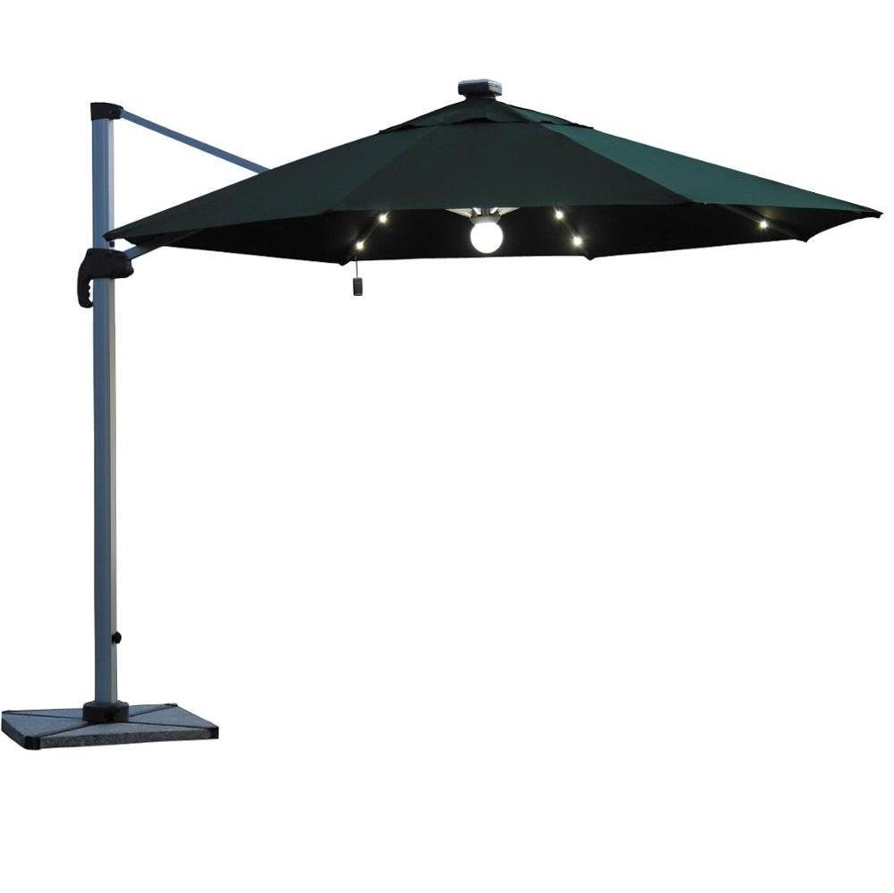 Patio Cafe Used Solar Energy LED Light Garden Roman Umbrella