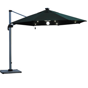 Patio Cafe Used Solar Energy LED Light Garden Roman Umbrella