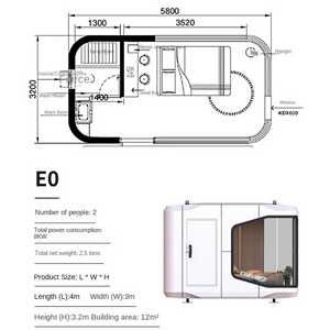 Modern Movable Light Steel Structure Frame Container Houses Prefab Homes Containers Tiny Home Sleeping Pods