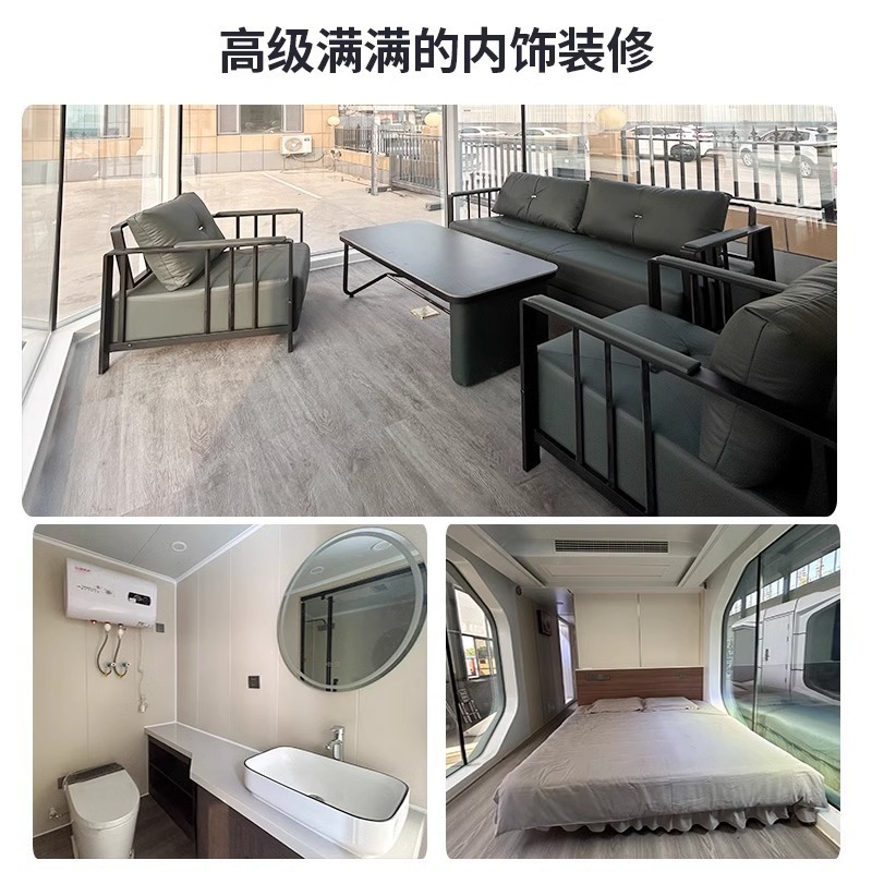 Ready-to-ship Light Steel Structure Modern Prefabricated Prefab Casas Movable Container Homes Mobile Cabin with Welded Frame