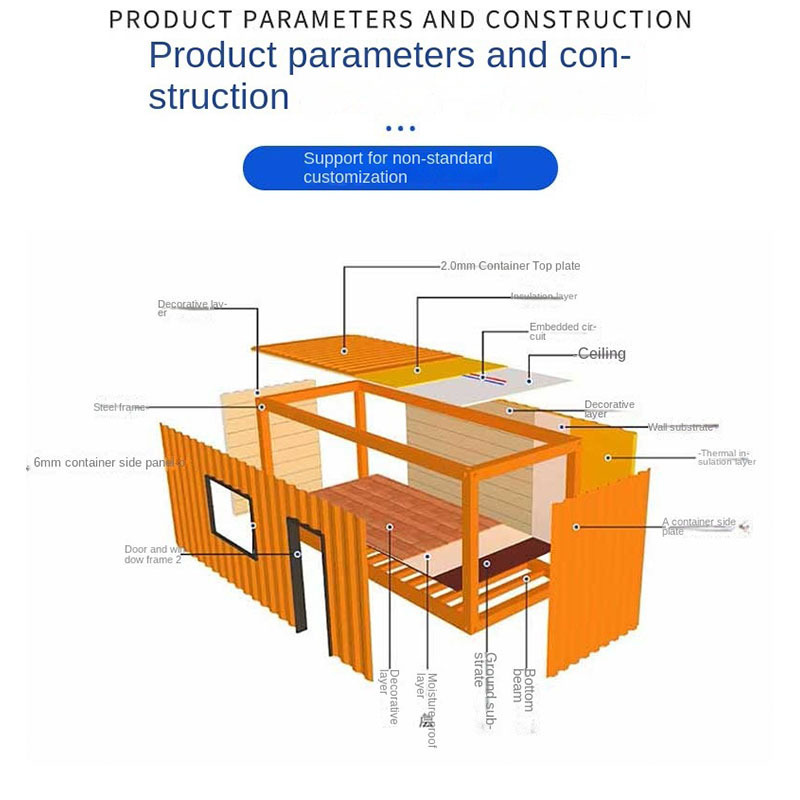 Prefab Container Houses Movable Prefabricated House Customizable Casas Prefabricadas with Sandwich Panel Walls