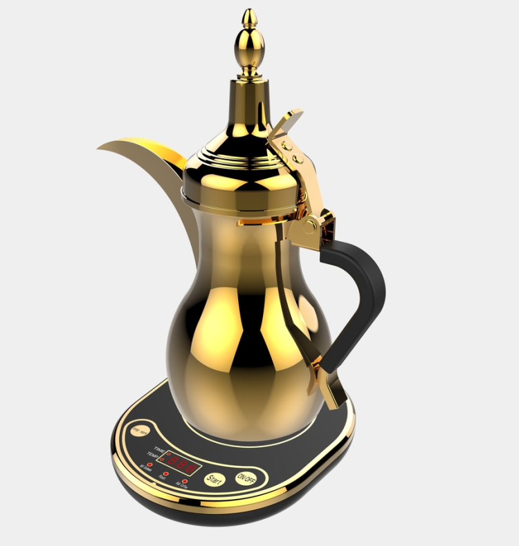 Full 304 SS pot Electric Arabic Coffee and Tea Maker Arab Dalla Arabic coffee maker in silver / gold color