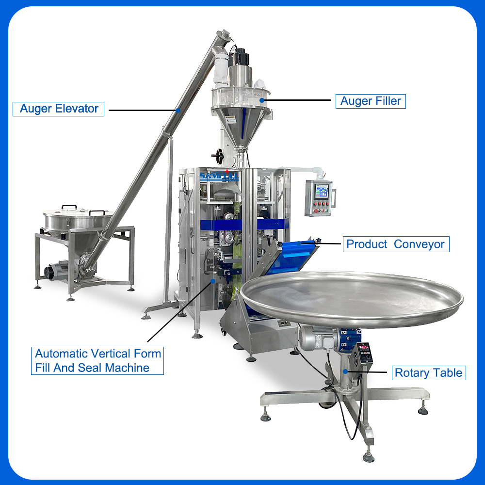 Full automatic vertical maize flour filling packing machine powder pouch 1kg to 5kg corn flour packing machine