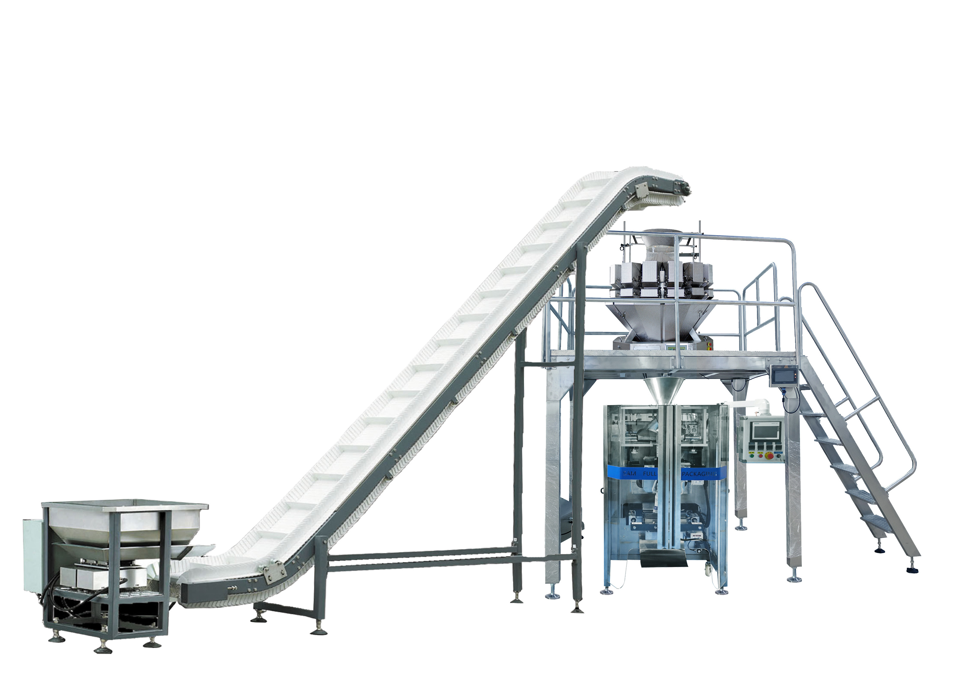 Automatic pouch frozen chicken meat packaging machine vertical weighing chicken nugget packing machine