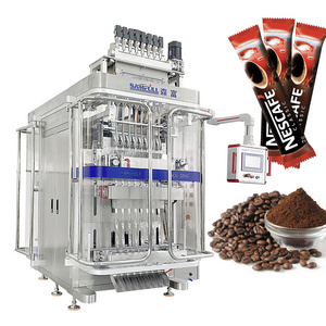 Automatic multi lane powder stick sachet packing machine 2 line sugar coffee stick packing 3 in 1 coffee stick packing machine