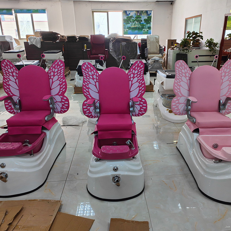 Pink Kids Spa Pedicure Chair with Sink for Nail Salons