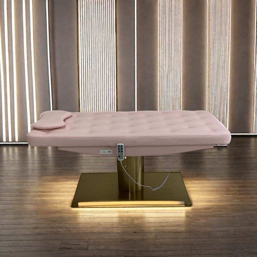 Massage Tables With Face Hole Salon Massage Bed In Bali Style Black And Gold Massage Bed