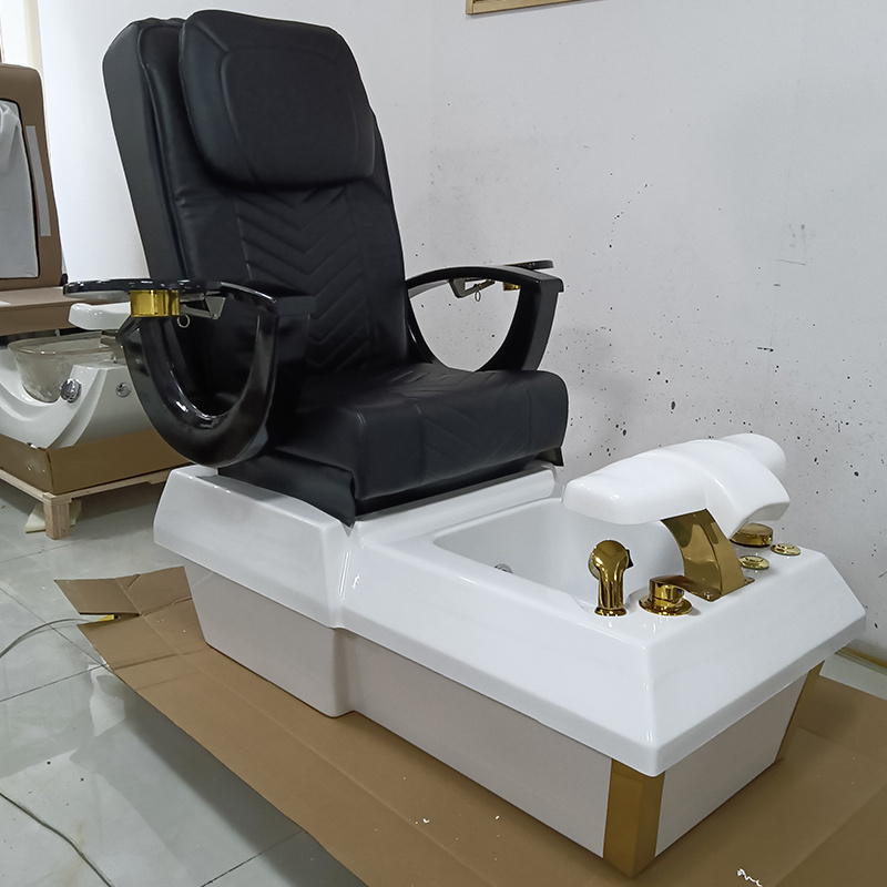 Customized Color Electric Full Body Massage Pedicure Chair With Drainage Pump Foot Massage Chair For Nail Shop