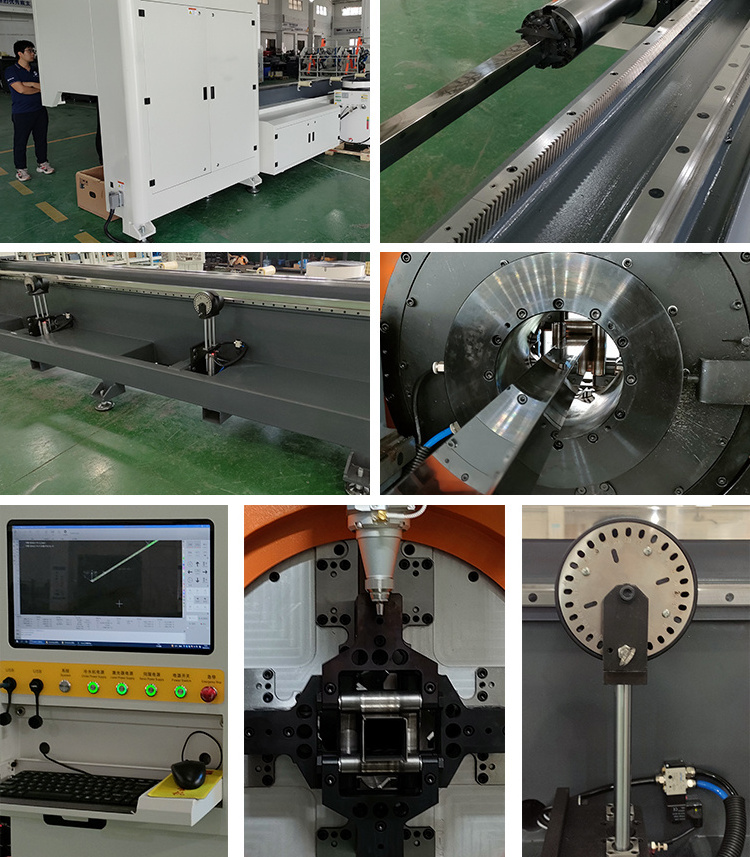 Mexico agent price tube cut CNC automatic feeding fiber laser cutting machine tube pipe SS 304 round square pipe laser cutting