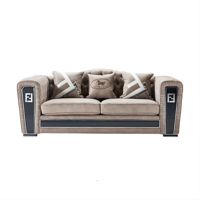 Italian CASA design modern luxury royal  living room lounge leather sofa cama