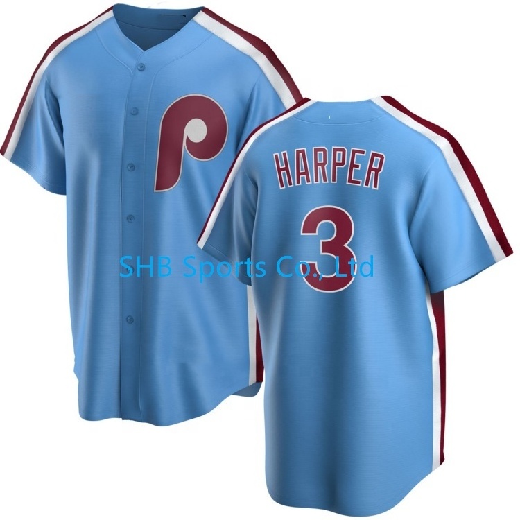 3 HARPER 10 REALMUTO 7 TURNER 12 SCHWARBER Philadelphia Phillie Baseball Jersey