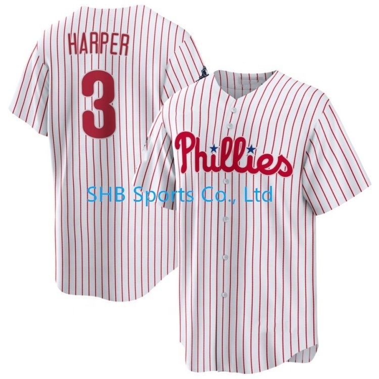 3 HARPER 10 REALMUTO 7 TURNER 12 SCHWARBER Philadelphia Phillie Baseball Jersey