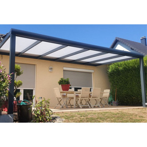 Modern Garden Gazebo Wall Mounted Outdoor Patio Gazebo Pergola Aluminum Gazebo 6x4