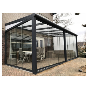 Europe Winter garden insulated glass conservatory four season solarium glass roof sunroom kit