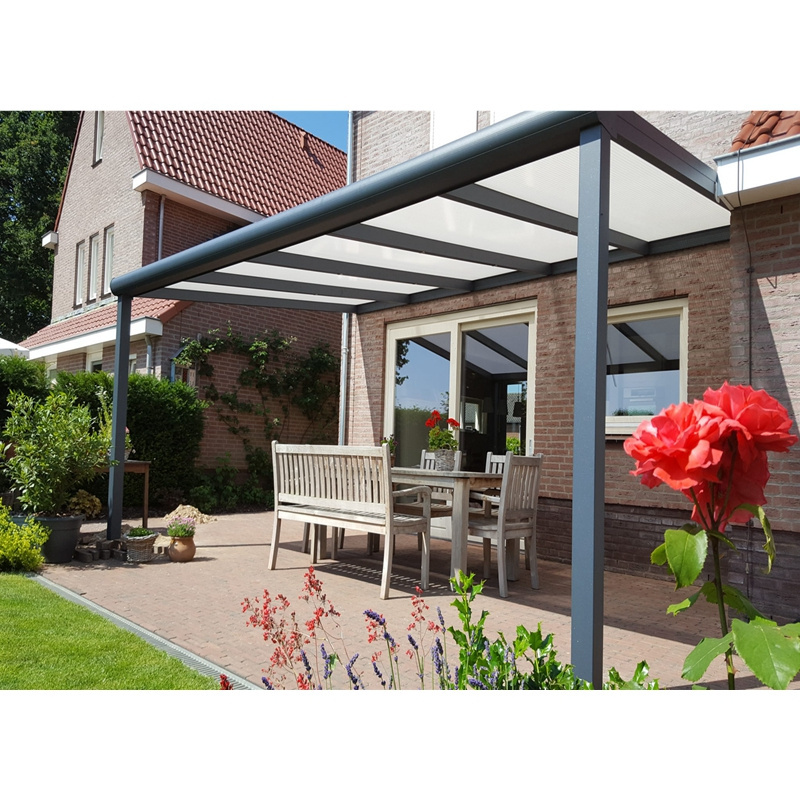 European style wall mounted porch canopy outdoor with polycarbonate roof