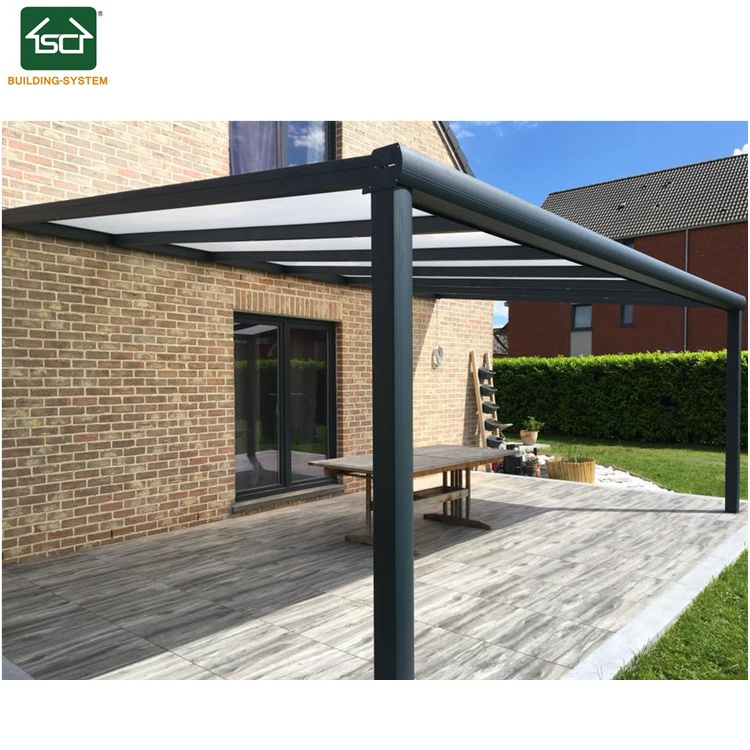 Garden Awnings Glass Patio Cover Balcony Sun Shade Roof Aluminum Outdoor Canopy