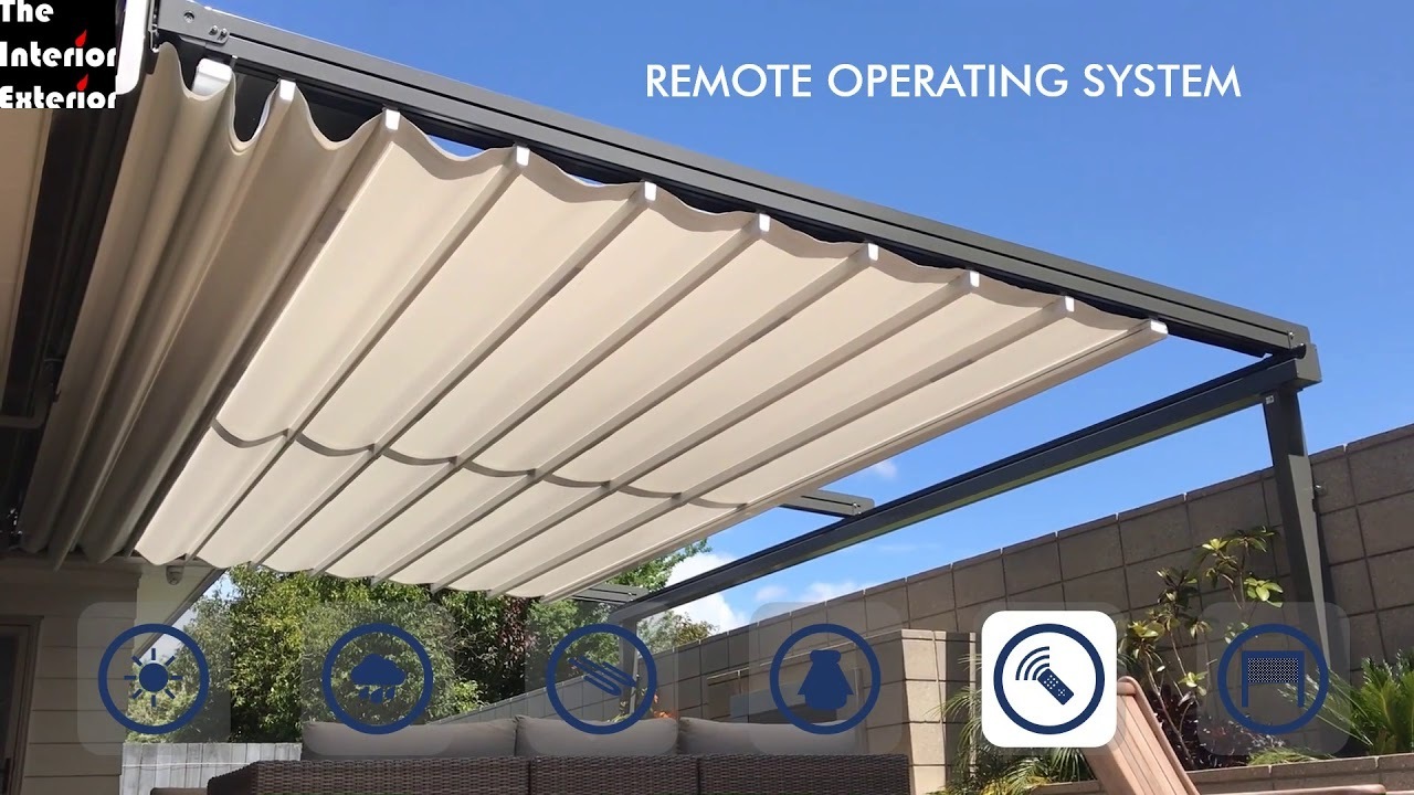 Outdoor Opening Gazebo Automatic PVC Pergola Retractable Roof Systems Metal Folding Roof